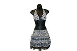 Black and White Animal Print and Mesh Skirt Black and White Animal Print and Mesh Skirt